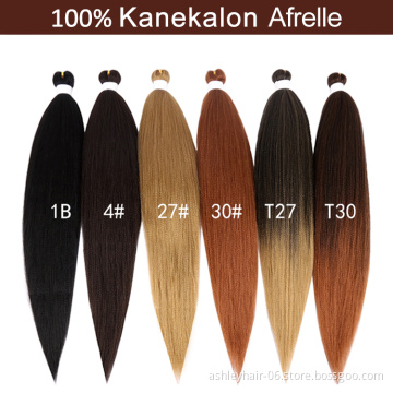 Stock Color Professional Kanekalon Easy  Prestretched Pre Stretched Braiding Hair 3 Pack Easy Braid Hair Braiding